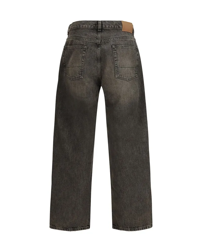 Our Legacy Men's Black Cotton Relaxed Fit Jeans Clothing Black
