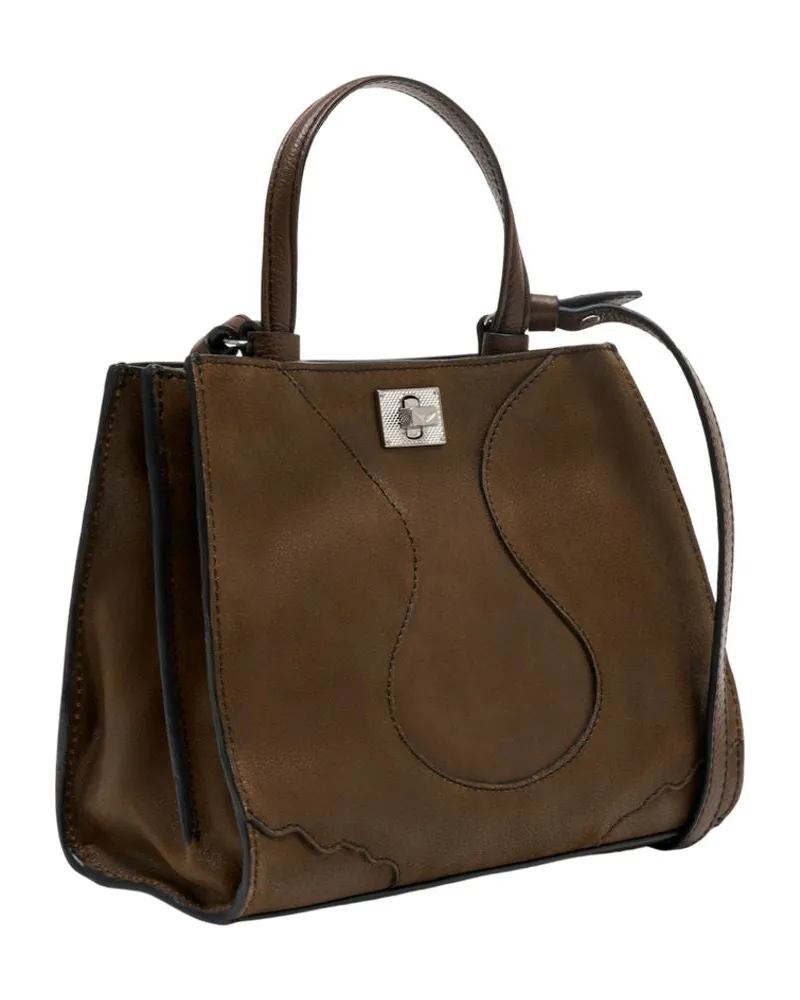 Zadig & Voltaire Women's Jack Nano Shopper Bag -  Leather Brown Cowhide Handbags-Purses Brown