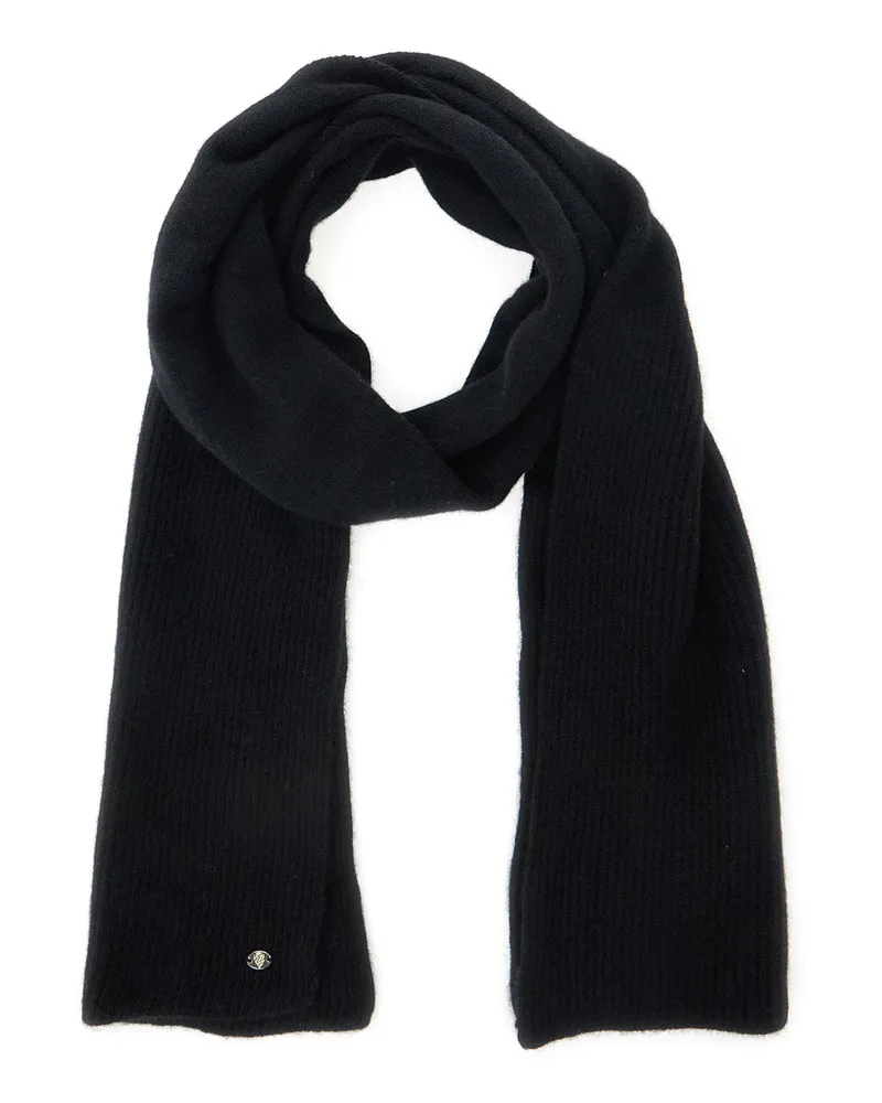 Helen Kaminski Women's Black Cashmere Scarf With Logo Detail Scarfs Black