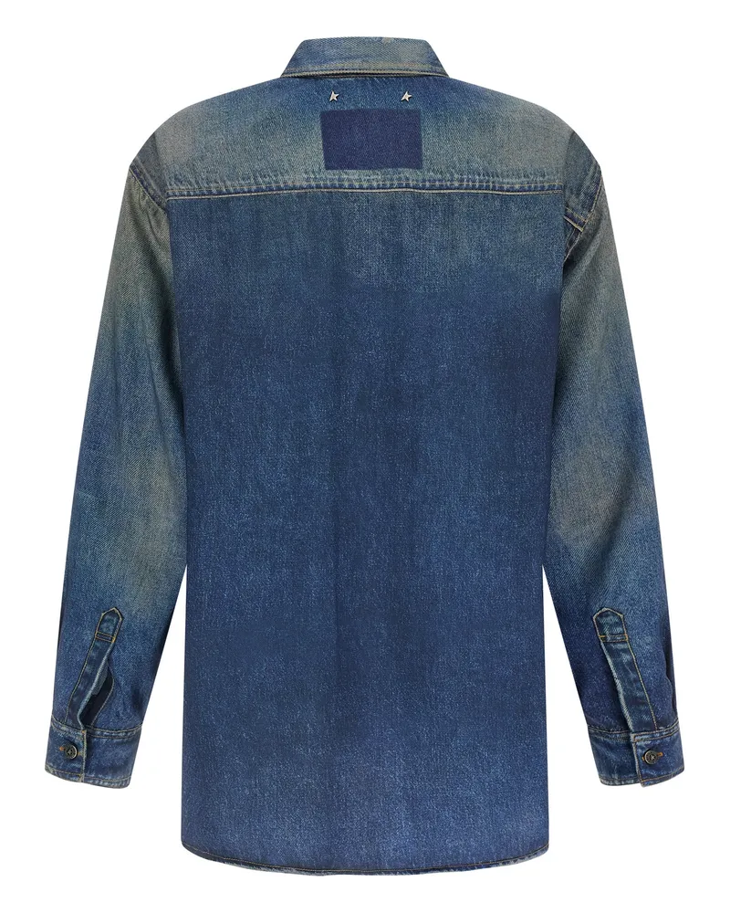 Golden Goose Women Blue Polyester Blouse Blue