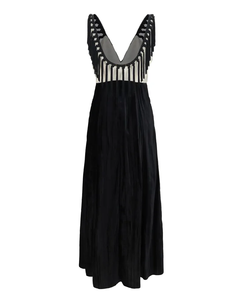 forte_forte Silk-Blend Velvet Dress — Black Black
