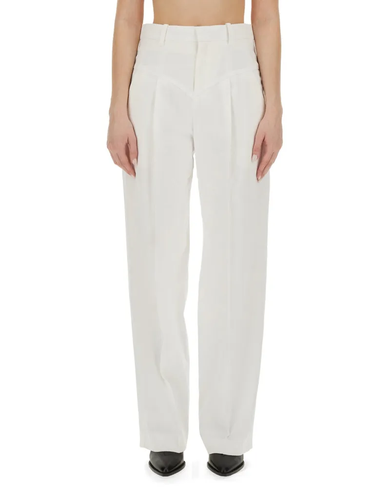 Isabel Marant Hemp Blend Trousers — White White