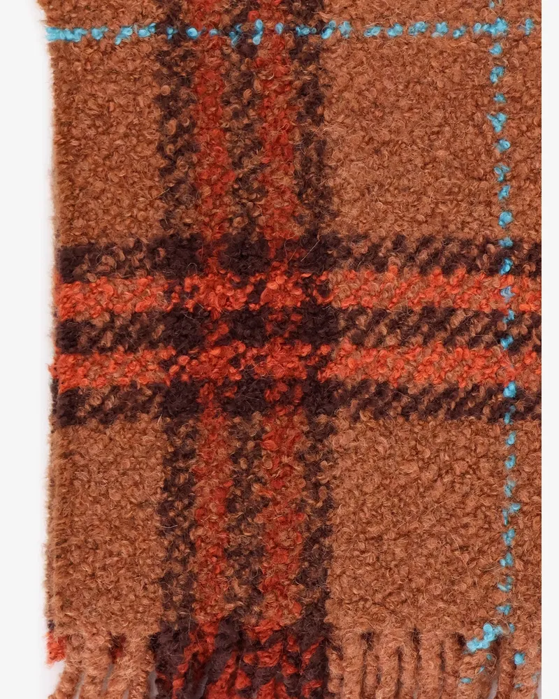 Burberry Women's Scarf Alpaca Bouclé Brown Scarfs Brown