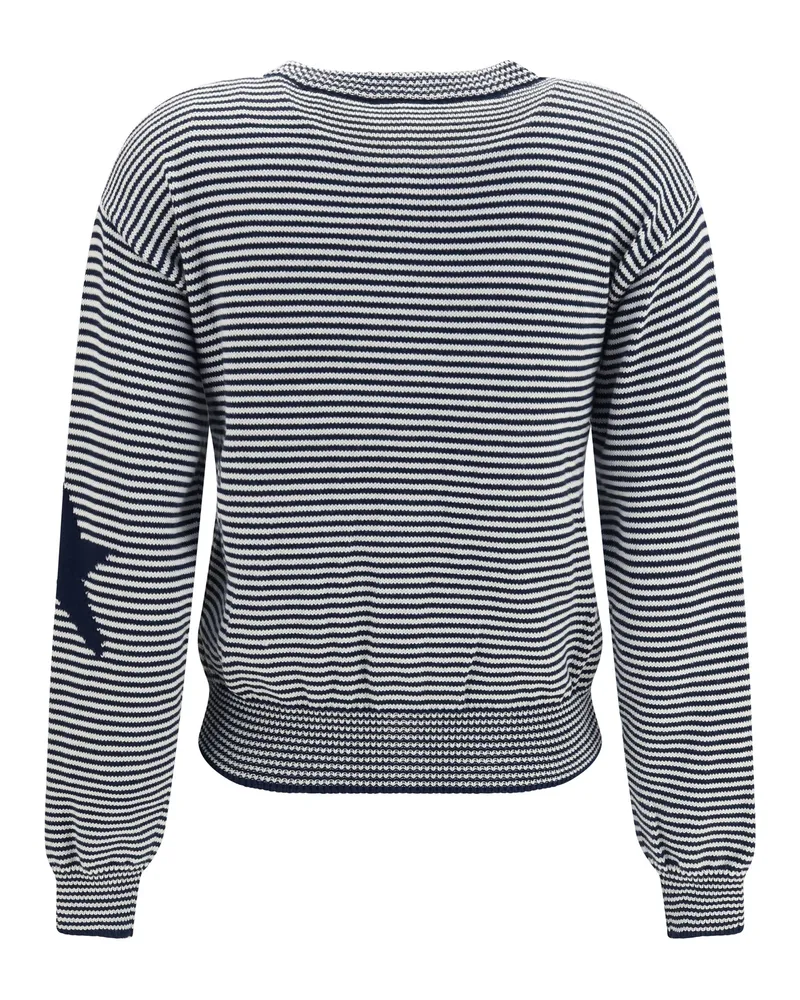 Max Mara Women's Cotton Knit Cardigan With Intarsia Cotton; Polyester Jacket Navy
