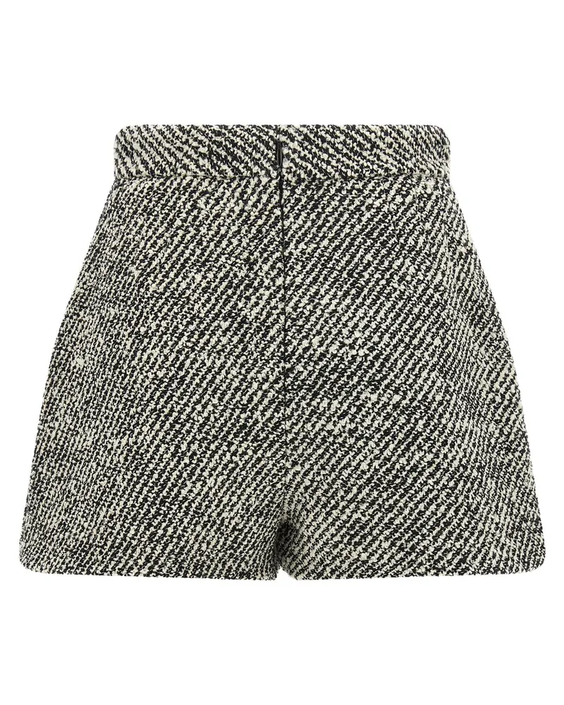 Versace Two-Tone Bouclé Virgin Wool Shorts — Gray Gray