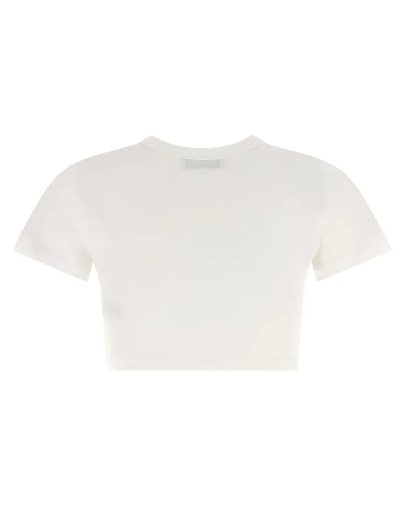ATTICO Bustier Crop T-Shirt — White White