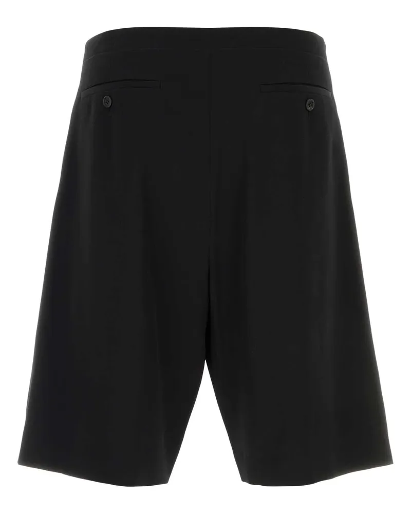 The Row Men's Black Wool Sayed Bermuda Shorts Exterior Black