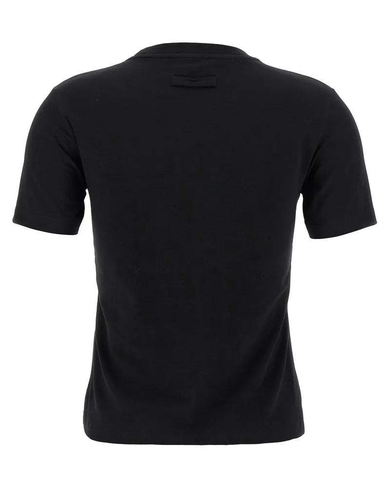 Jean Paul Gaultier Logo-Print Organic Cotton T-shirt — Black Black