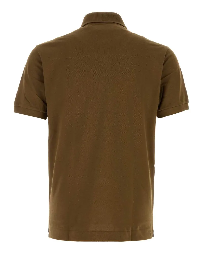 Lacoste Men's Brown Piquet Polo Shirt Mascarabrown Exterior: Cotton T-shirts And Polos Brown