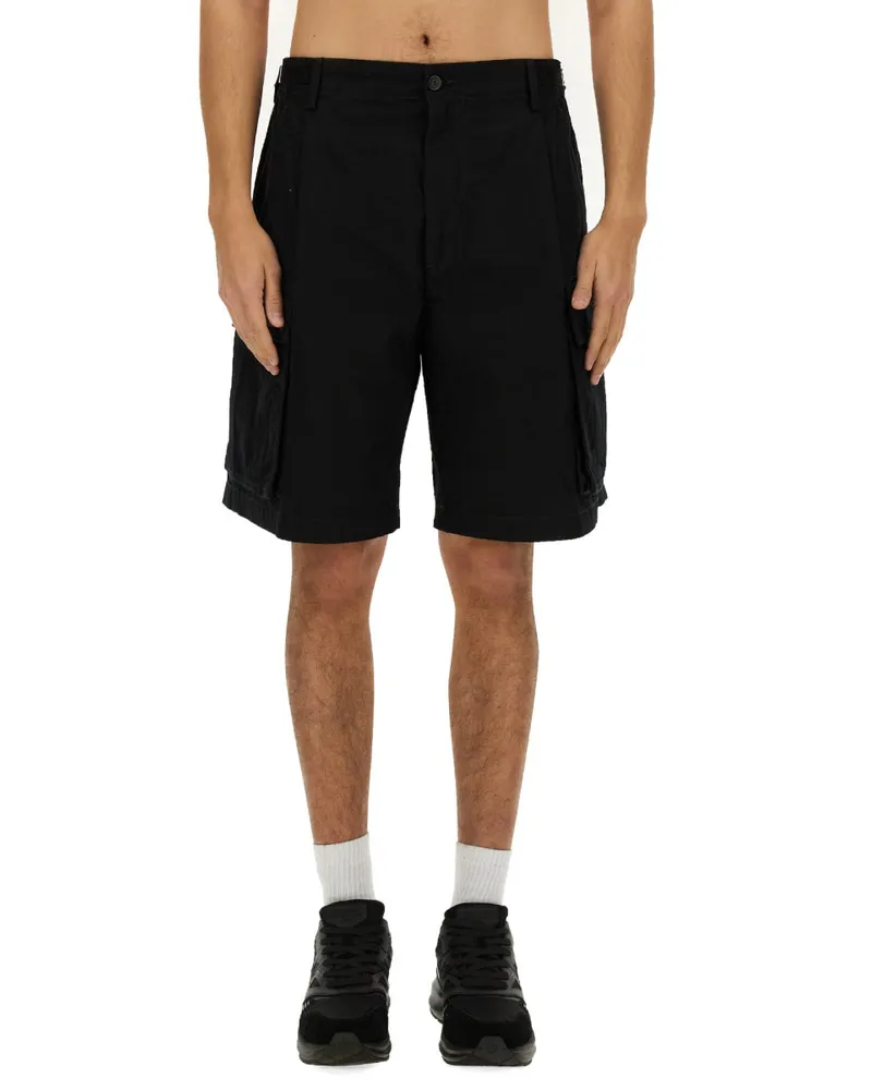 Dsquared2 Cotton Cargo Shorts — Black Black