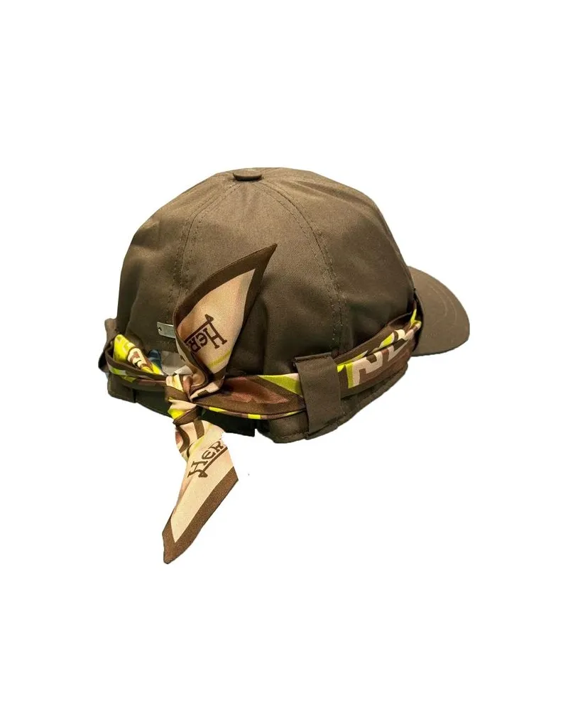 Herno Women's Bicolor Cotton Cap (baseball Hat Green