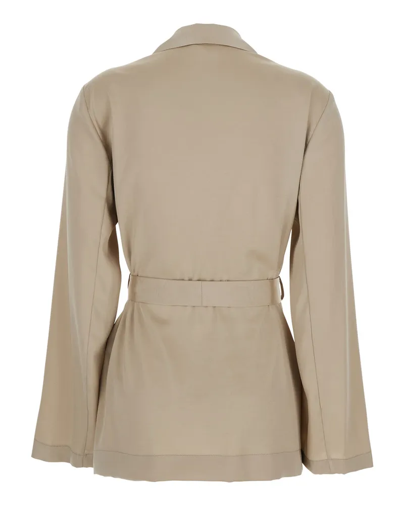 P.A.R.O.S.H. Women's Double-Breasted Jacket Beige Polyester Blazers Beige
