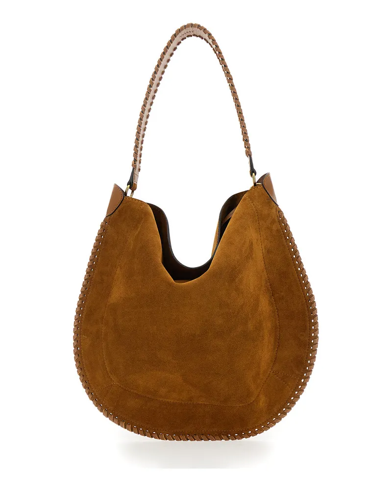 Isabel Marant Women's Crossbody Bag Oskan Hobo Brown Suede Shoulder Brown