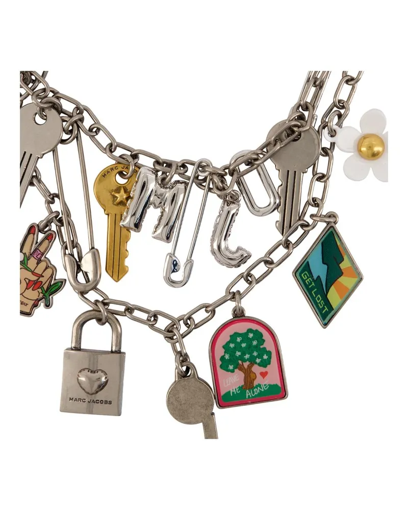 Marc Jacobs Women's Pop Americana Charm Necklace -  Metal Silver Jewelry-Watches Necklaces Silver