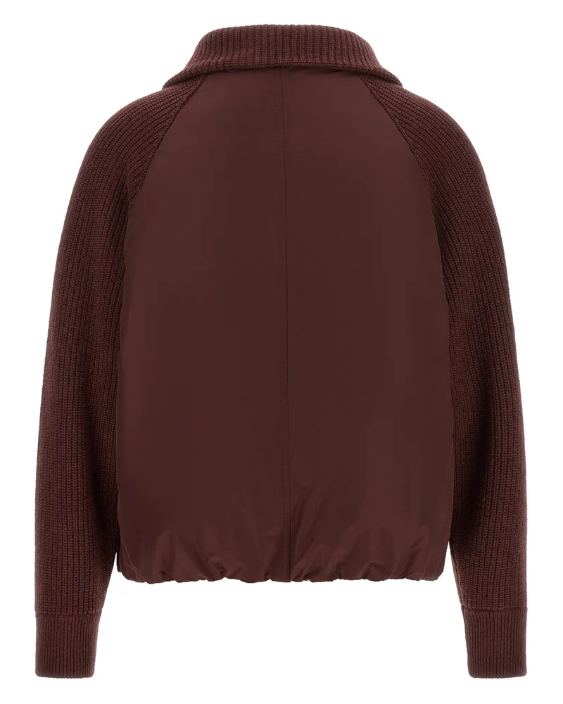 Brunello Cucinelli Down Jacket — Burgundy Burgundy