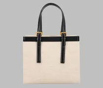 Rivière Leather Tote Bag — Beige