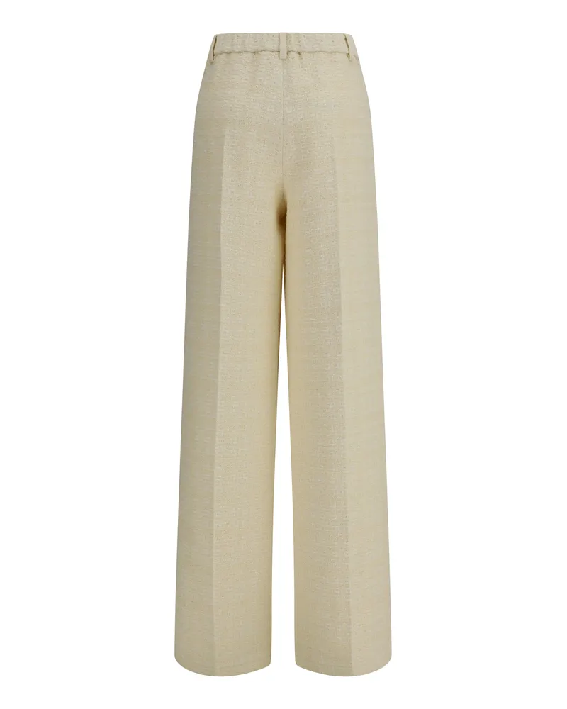Gucci Women's Cotton Tweed Check Pants Beige-White Beige/white Trousers Beige
