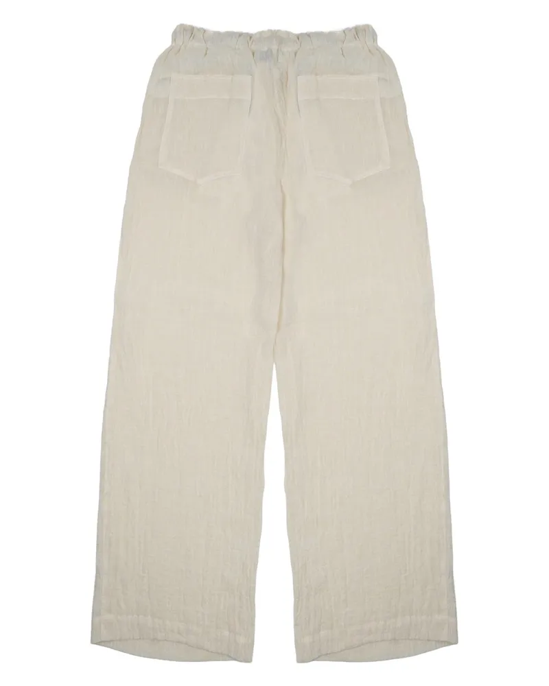 120% Lino Linen Blend Trousers — Beige 