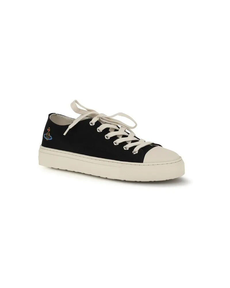 Vivienne Westwood Women's Black Fabric Low Top Sneakers Black