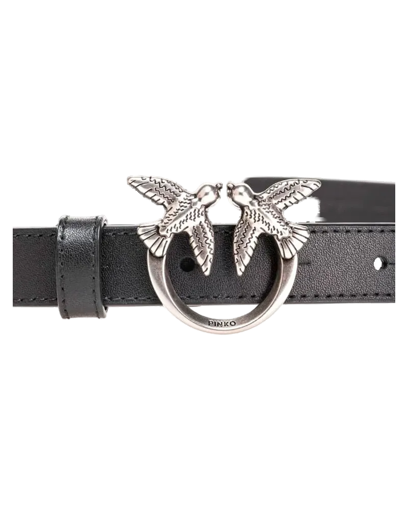 Pinko Love Berry H2 Belt — Black Black