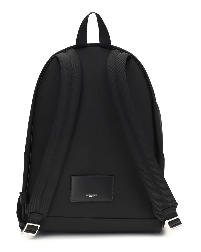 Saint Laurent Men's City Backpack Leather And Nylon Nero-Nero-Nero-Nero Backpacks Nero/nero/nero/nero Black