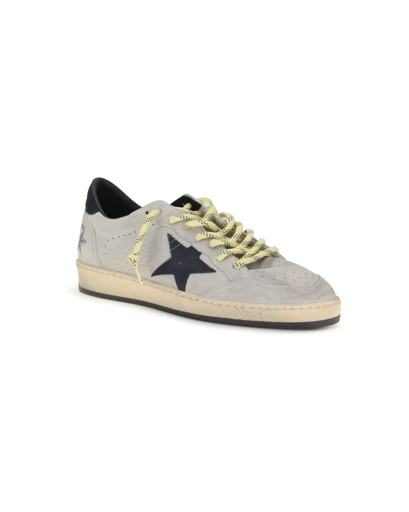 Golden Goose Men's Gray Calf Leather Bos Taurus Sneakers Gray