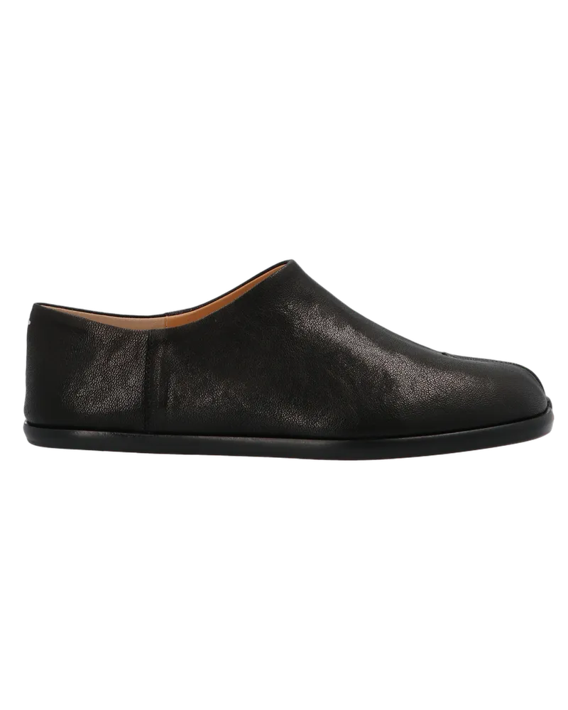 Maison Margiela Women's Black Lamb Leather Ballet Flats Black