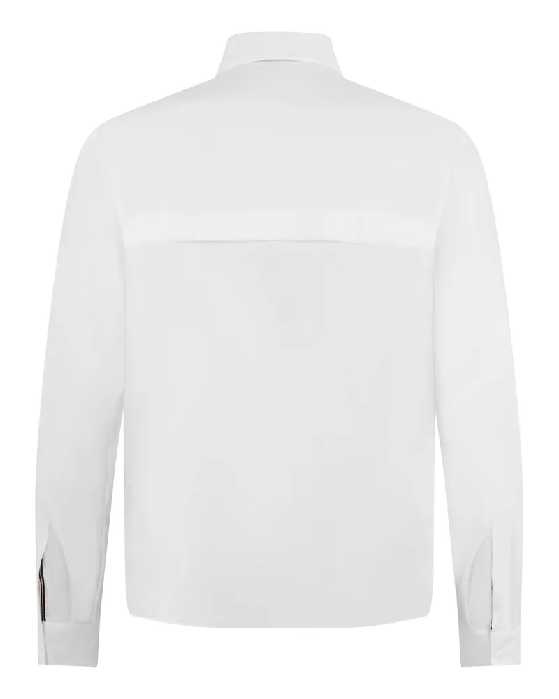K-Way Men's Long-Sleeve Cotton Shirt White White