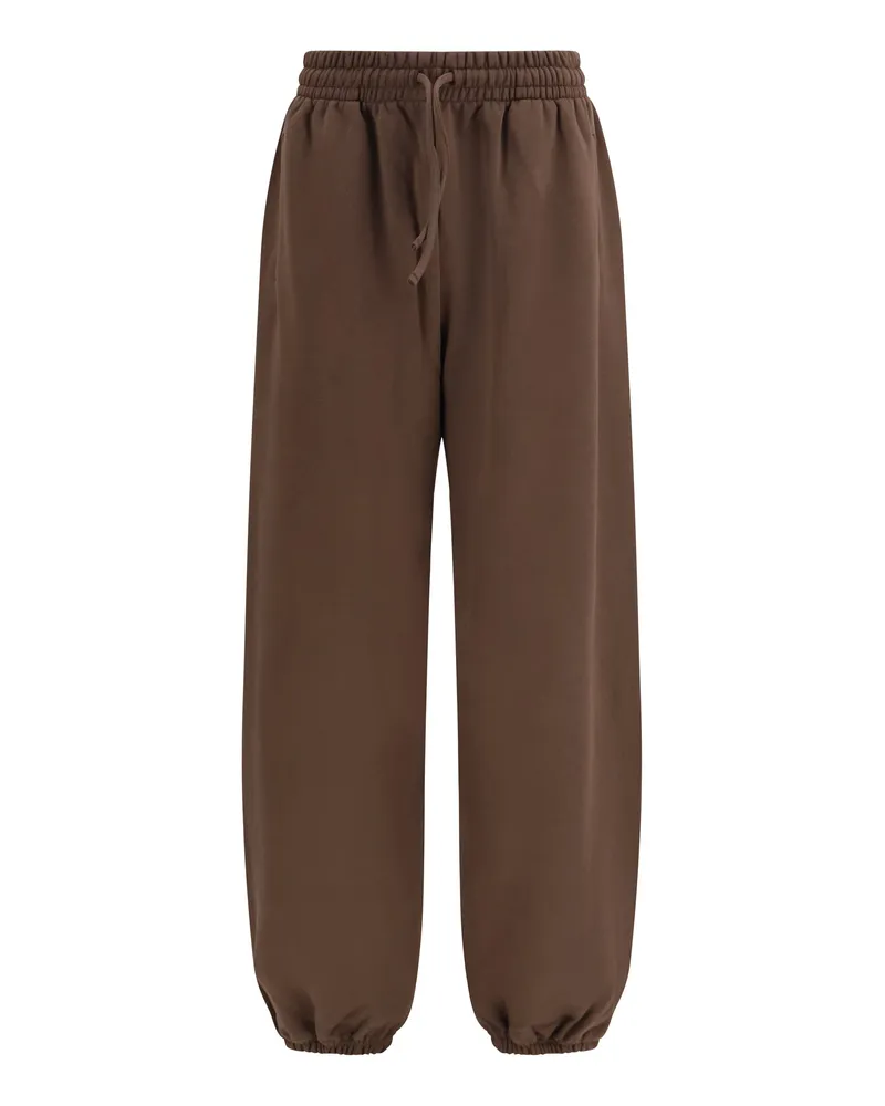 Palm Angels Cotton Track Joggers — Brown Brown