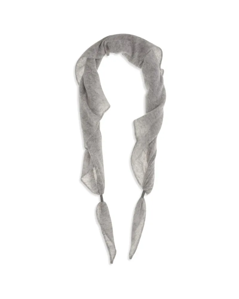 Brunello Cucinelli Cashmere Foulard Scarf — Gray Gray