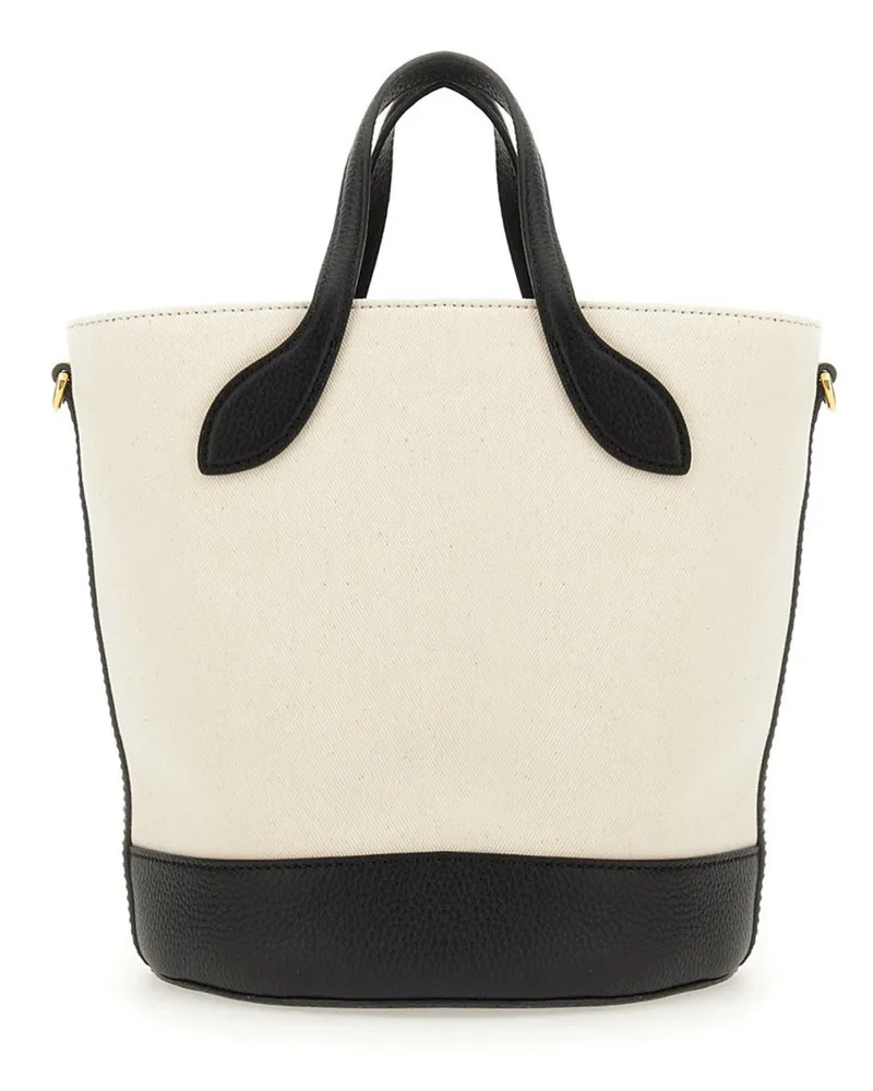 Bally Women's Bucket Bag 8 Hours Powder Leather Shoulder Beige
