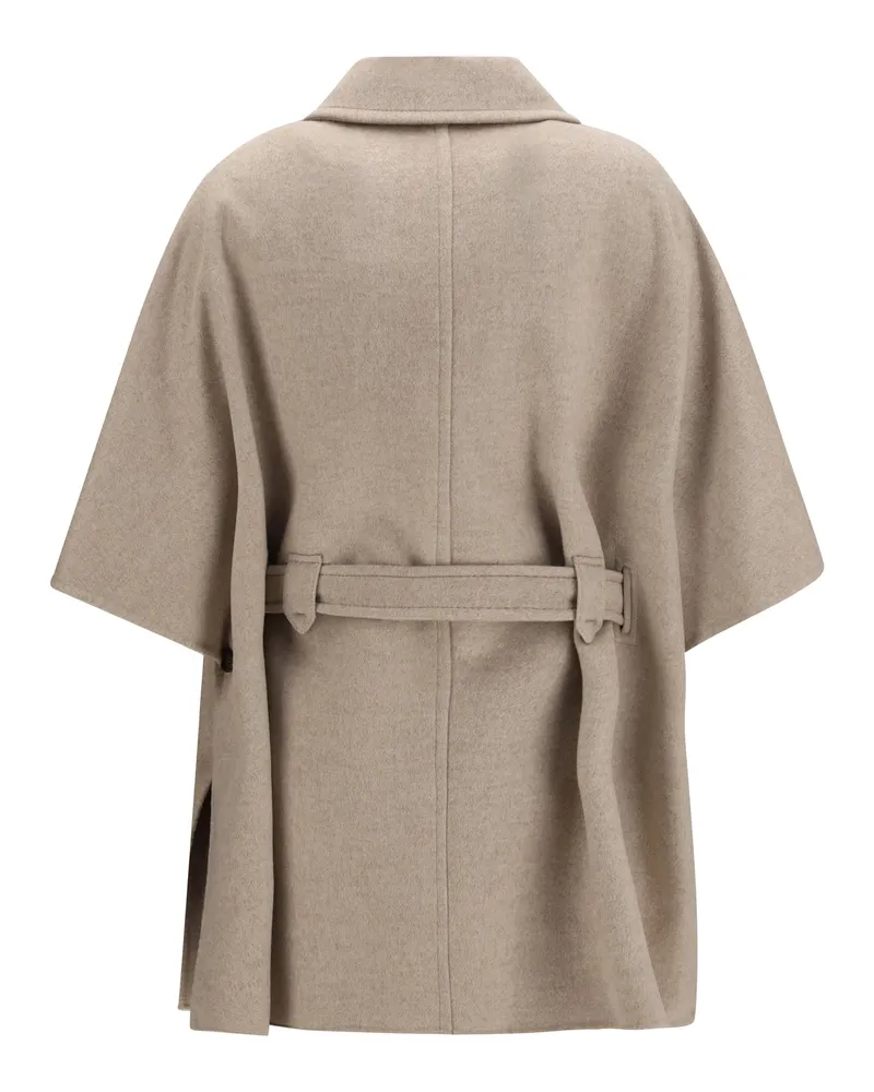 Max Mara Women's Nettare Cashmere Cape With Belt Roccia Kashmir-Capra Hircus Coat Kashmir/capra 