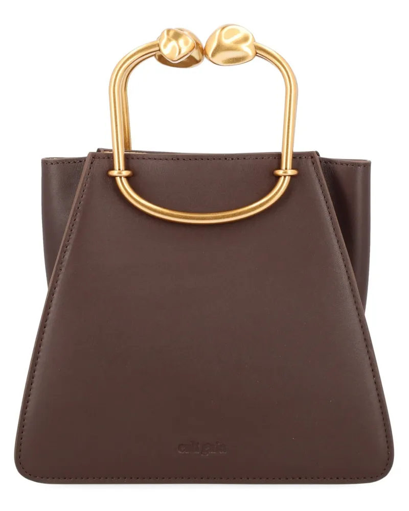Cult Gaia Women's Handbag Maxine Brown Leather Handbags Hand Bags Brown