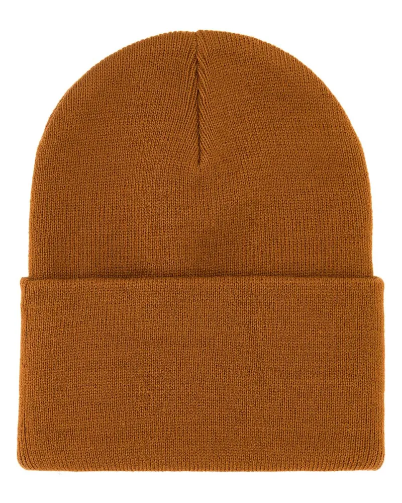 Carhartt WIP Men's Orange Acrylic Watch Hat Sienna Exterior: Cappelli Orange