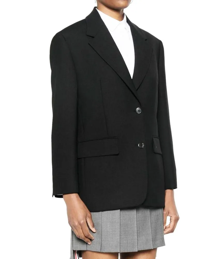 Prada Women's Black Virgin Wool Blazer Clothing Black