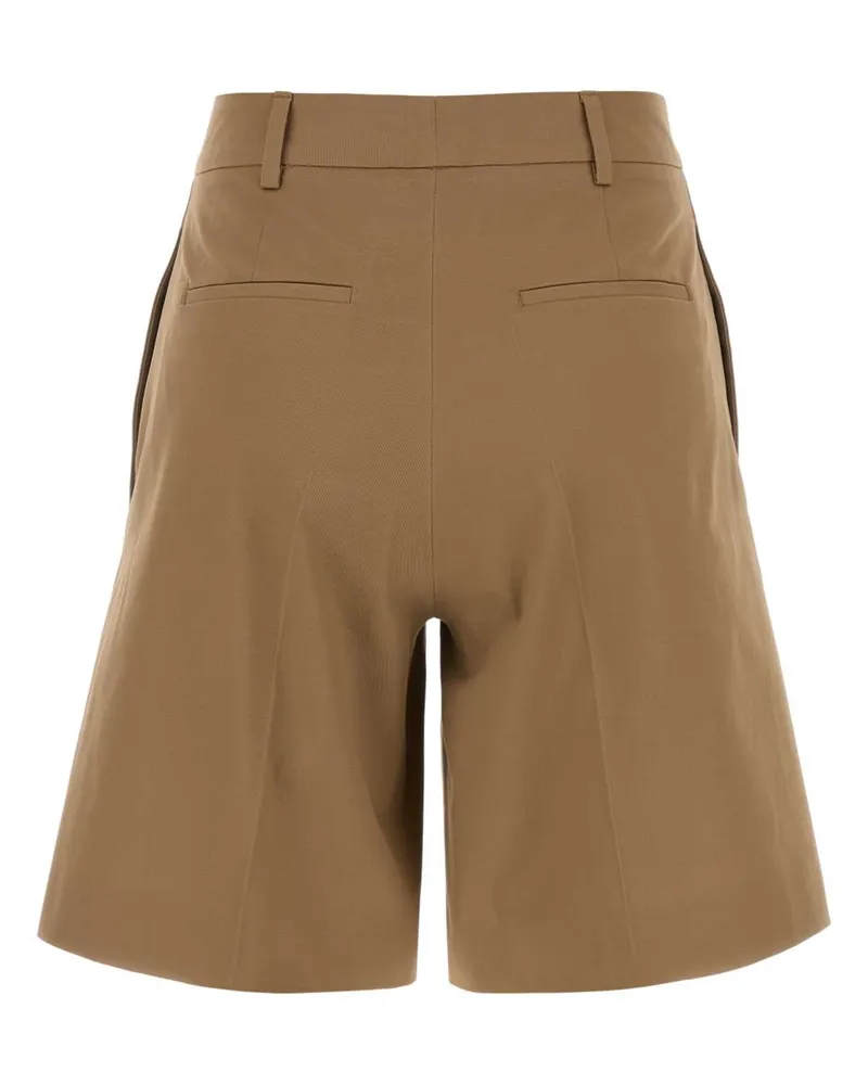 PT TORINO Women's Camel Stretch Cotton Bermuda Shorts Biscotto Exterior: Elastane Beige