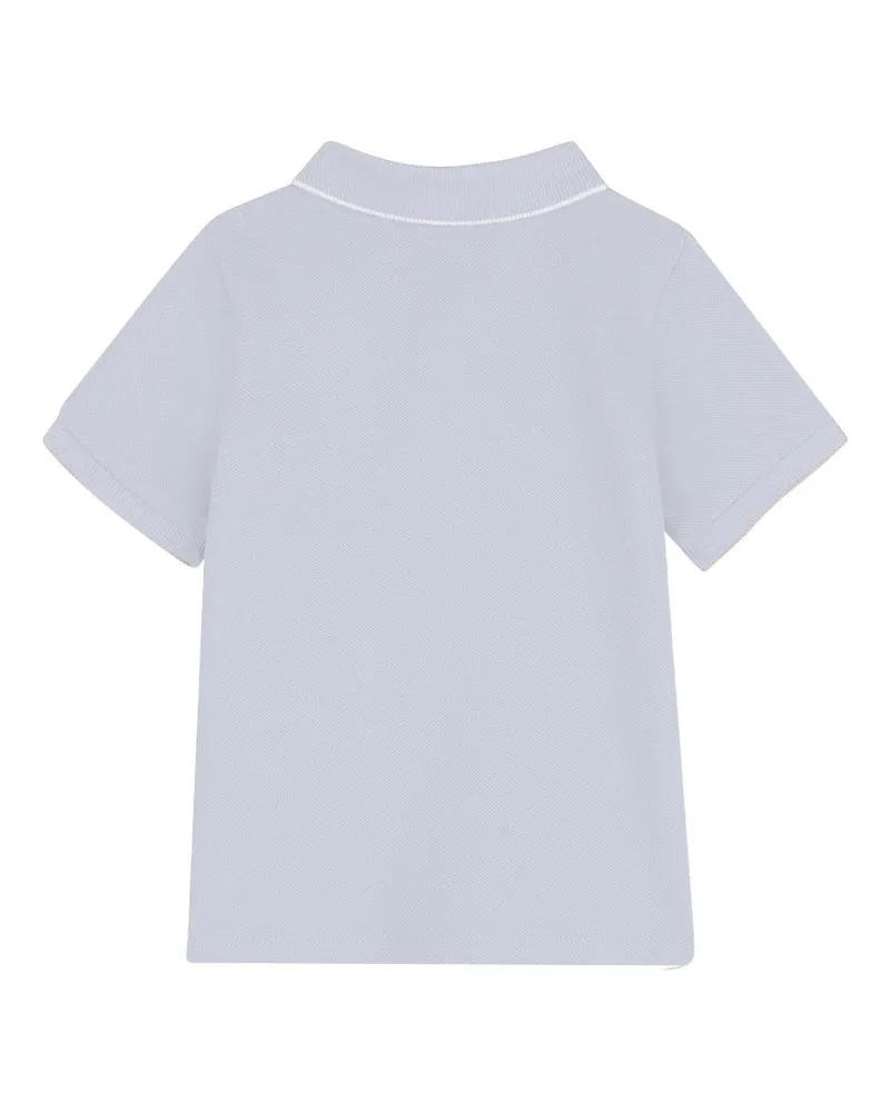 HUGO BOSS Cotton Short-Sleeve Polo Shirt — Blue Blue