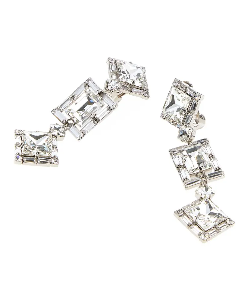 Alessandra Rich Women's Embellished Metal Earrings Crysilver Orecchini Crysilver