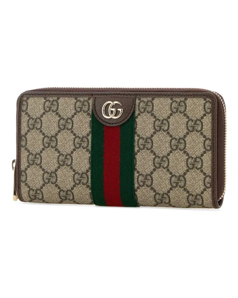 Gucci Women's Ophidia Wallet Brown Fabric Brown