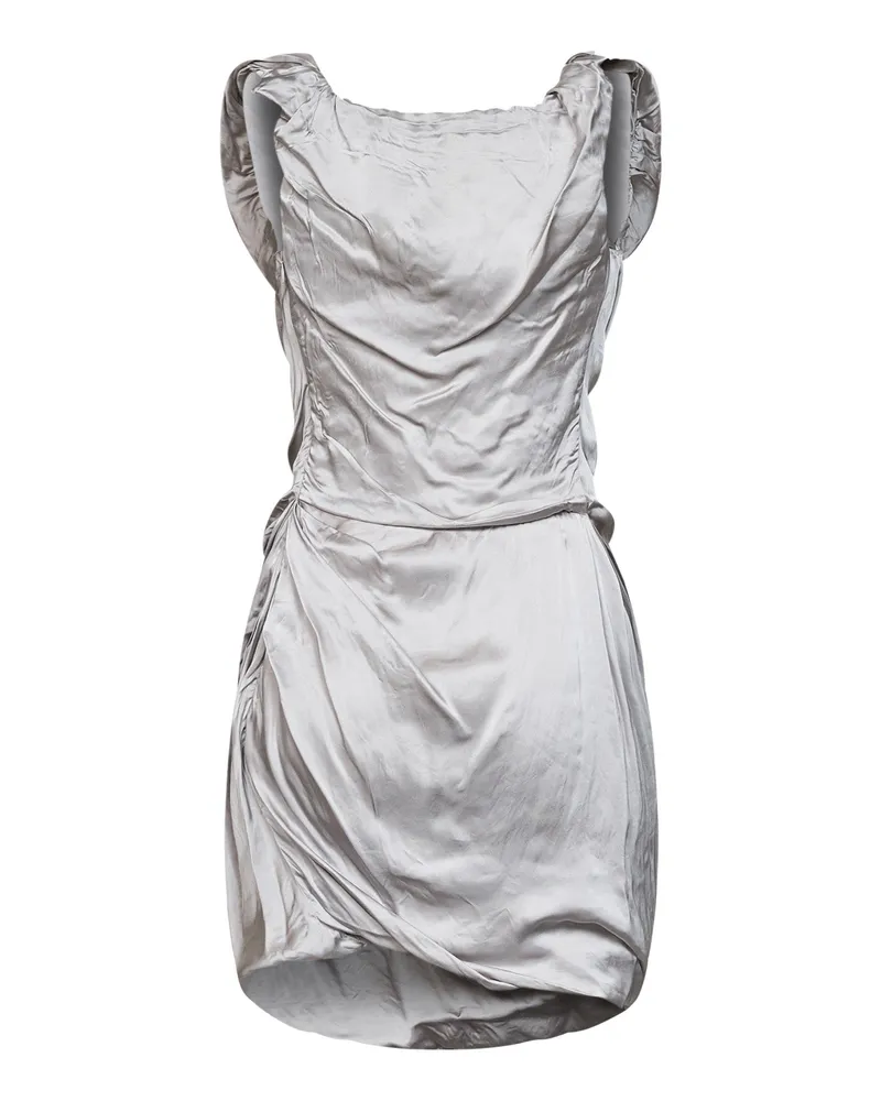Vivienne Westwood Twisted Ginnie Mini Dress — Gray Gray