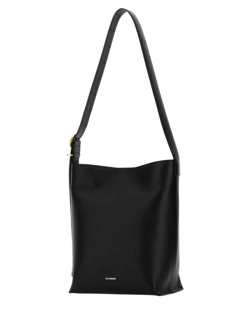 Jil Sander Cannolo Shoulder Bag — Black Black