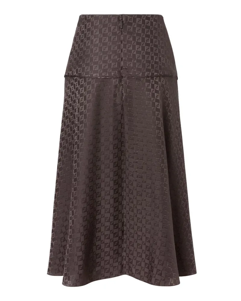 Fendi Silk Skirt — Brown Brown