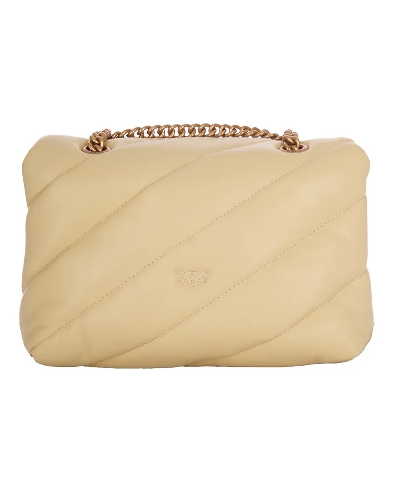 Pinko Women's Shoulder Bag Love Puff Vanilla Yellow-Antique Gold Yellow/antique Yellow