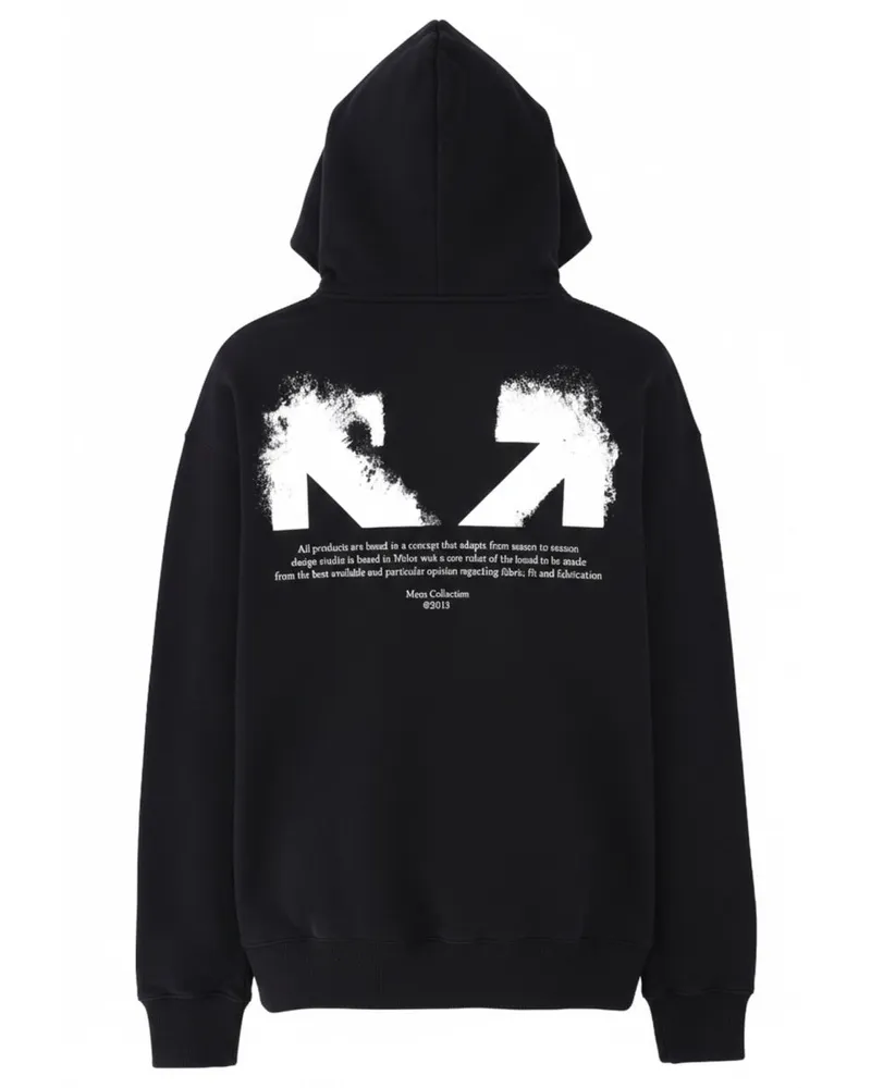 OFF-WHITE Logo Cotton Sweatshirt — Black Black