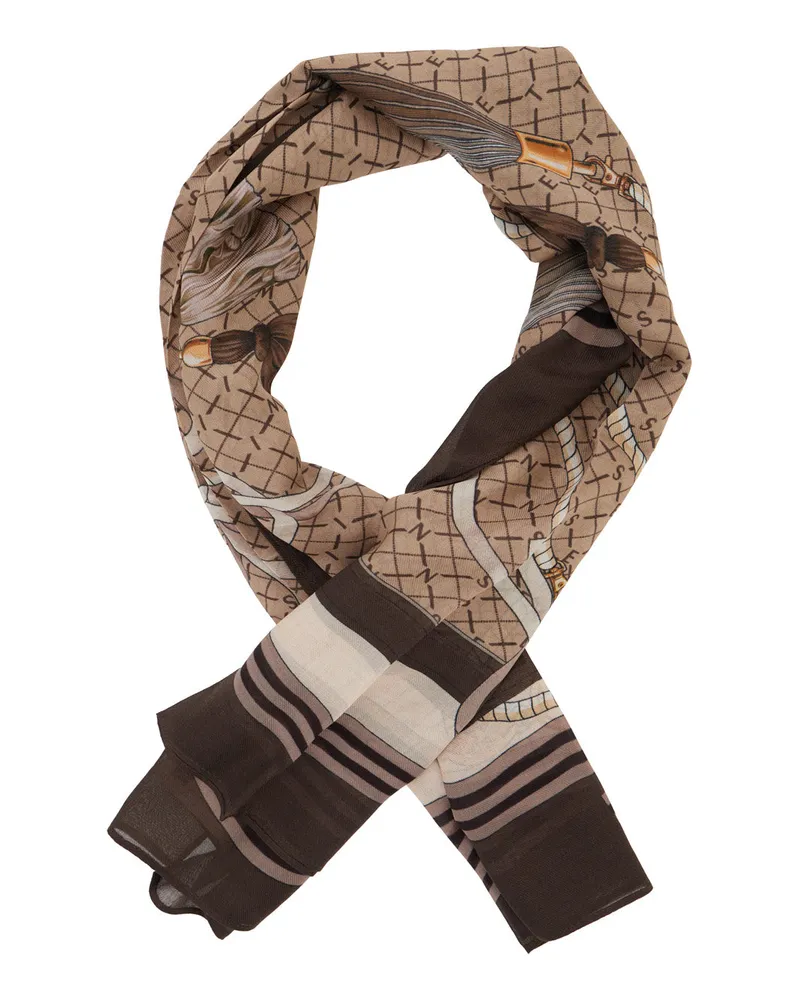 Twin-Set Women's Scarf Brown Modal Scarfs Brown