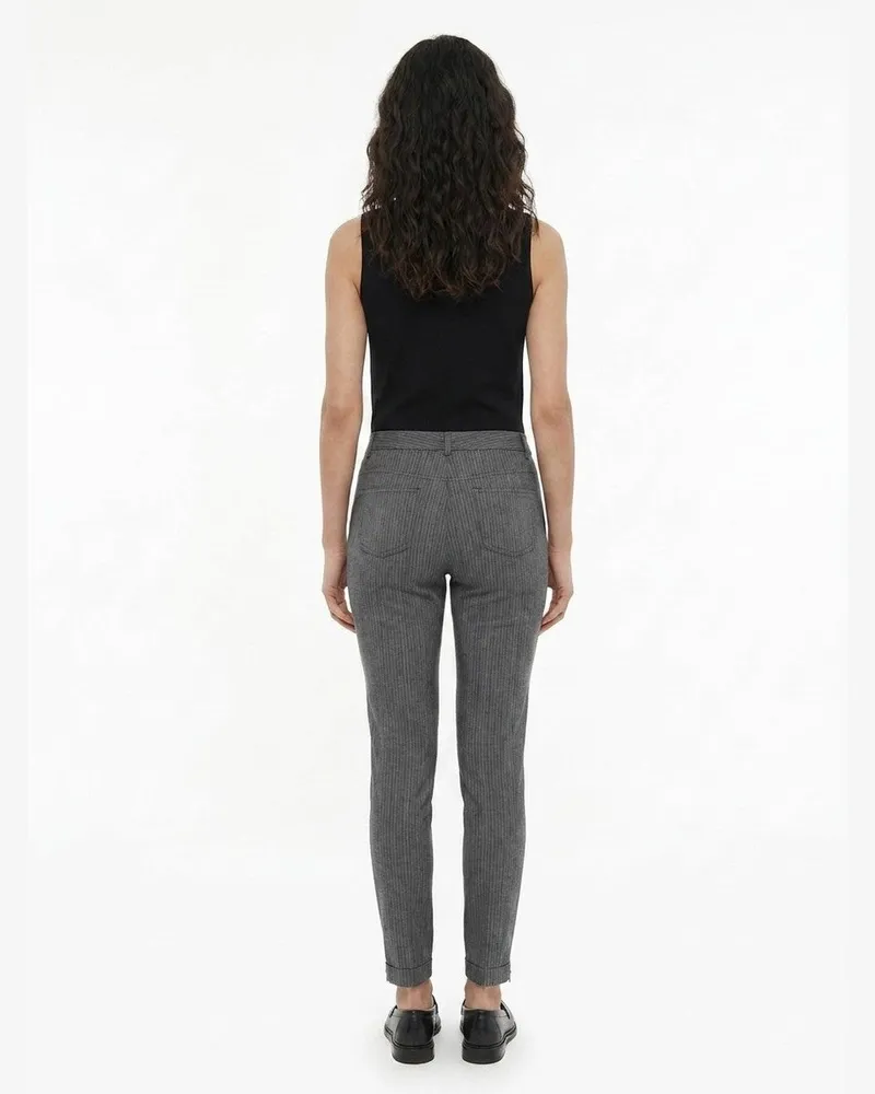 Dolce & Gabbana Women Multicolor Virgin Wool Casual Pants Gray