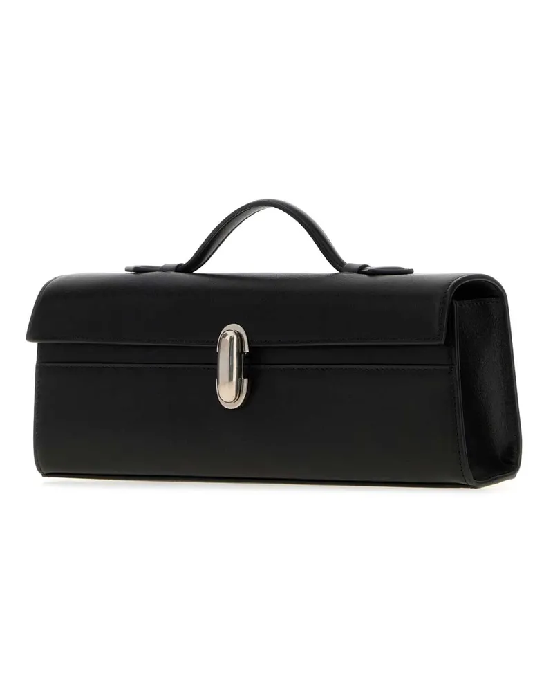 SAVETTE Symmetry Leather Clutch — Black Black