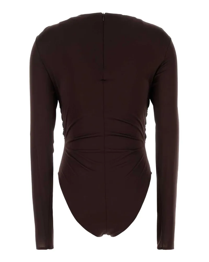 Balmain Twist Bodysuit — Brown Brown