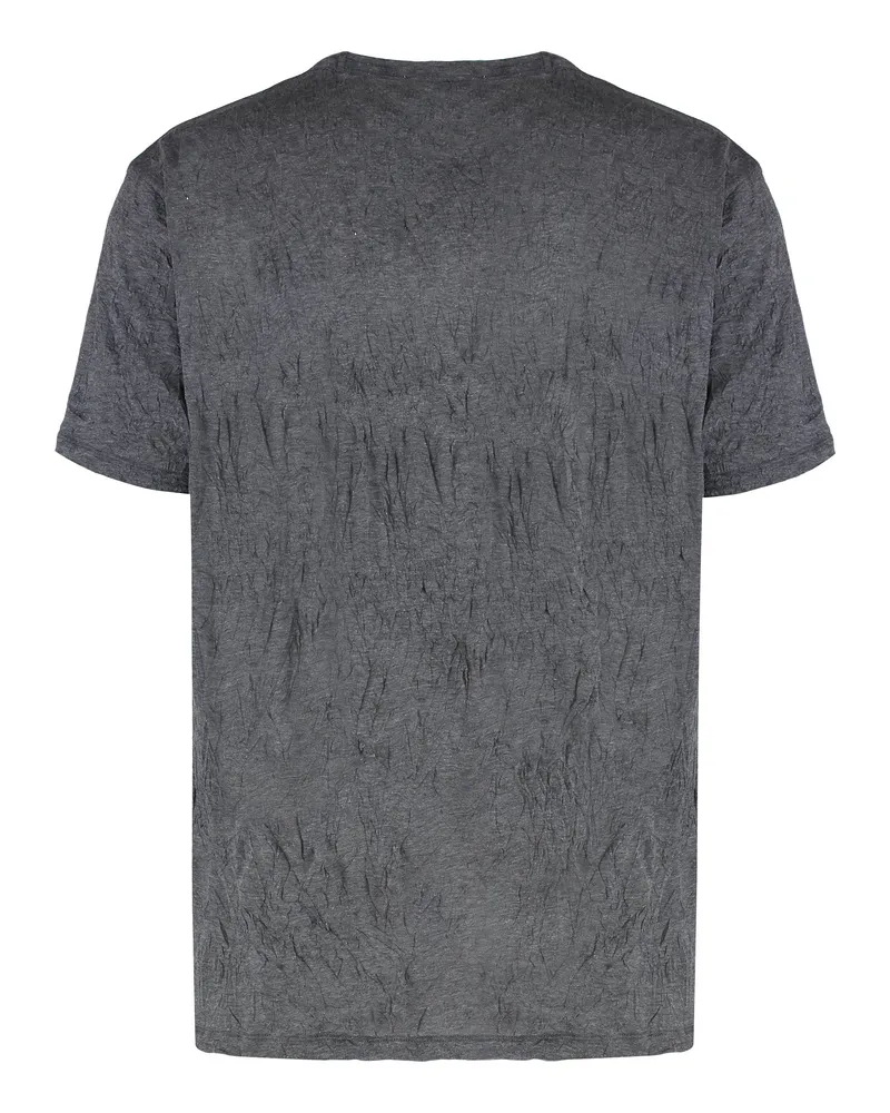 Our Legacy Crinkle Cotton-Blend T-Shirt — Gray Gray