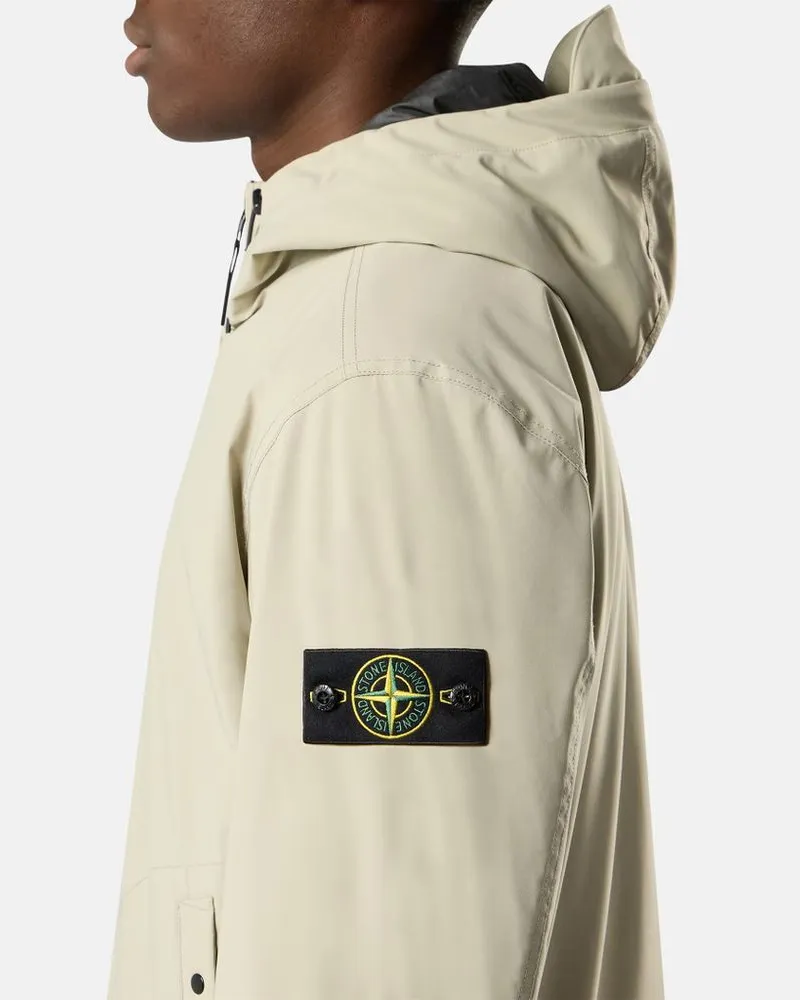 Stone Island Hooded Parka Coat Sand